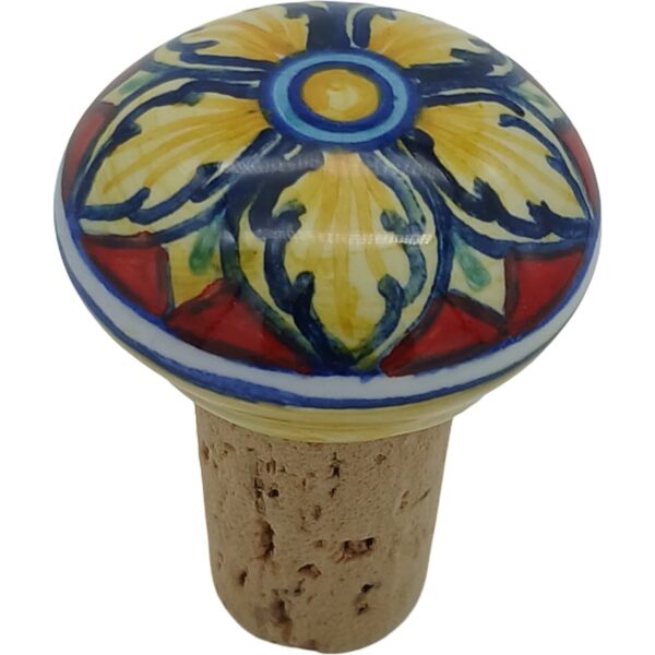 Ceramic bottle top with cork