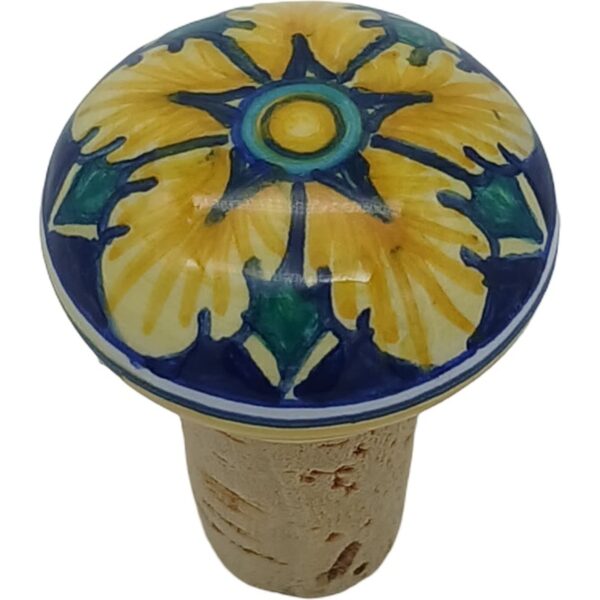 Ceramic bottle top with cork - C