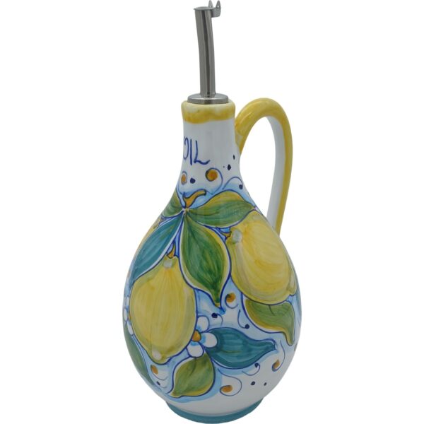 Ceramic oil bottle with handle 20cm