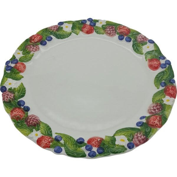 Ceramic plate Fruit design 21cm