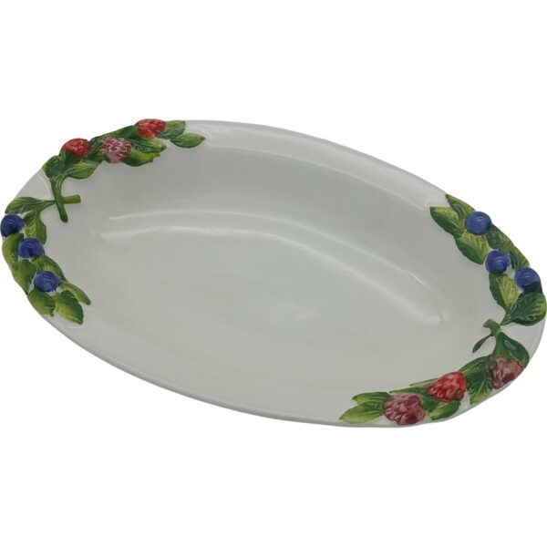 Ceramic deep dish Fruit design 28cm