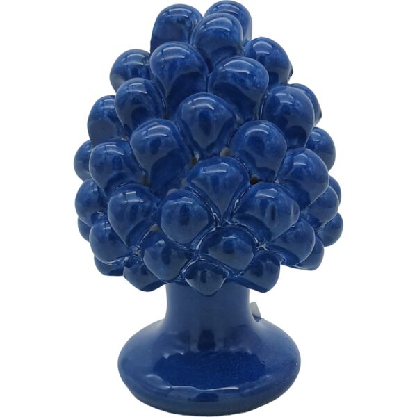 Ceramic pine cone handmade 10cm - Light Blue