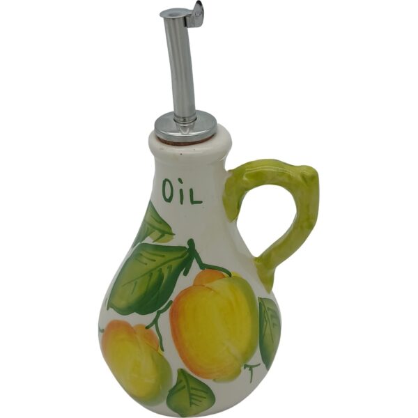 Ceramic oil bottle with handle 15cm
