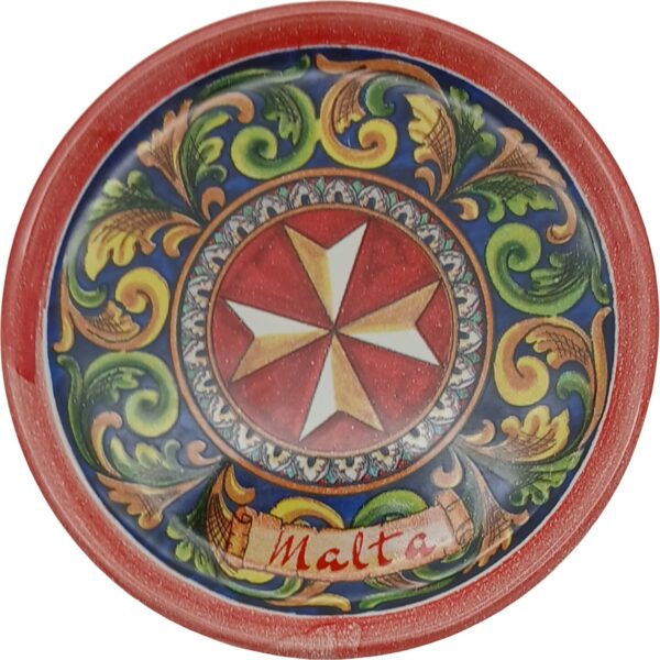Ceramic plate 12cm Maltese Cross - C