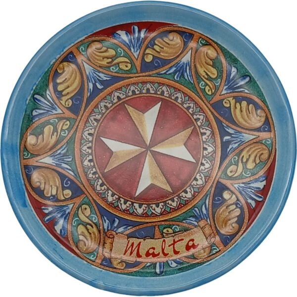 Ceramic plate 12cm Maltese Cross - D