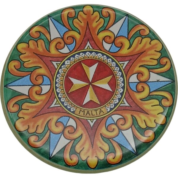 Ceramic coaster 10cm Maltese Cross
