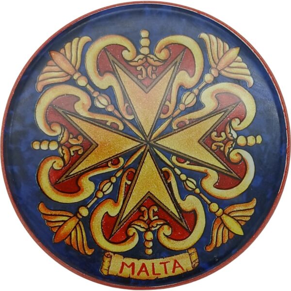 Ceramic coaster 10cm Maltese Cross - B