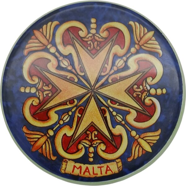Ceramic coaster 10cm Maltese Cross - C