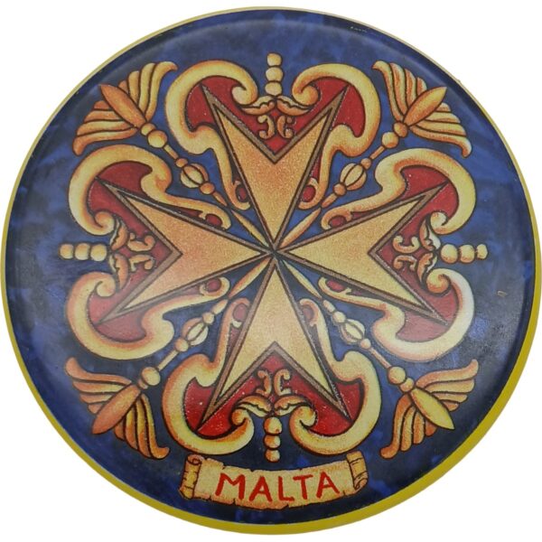 Ceramic coaster 10cm Maltese Cross - D