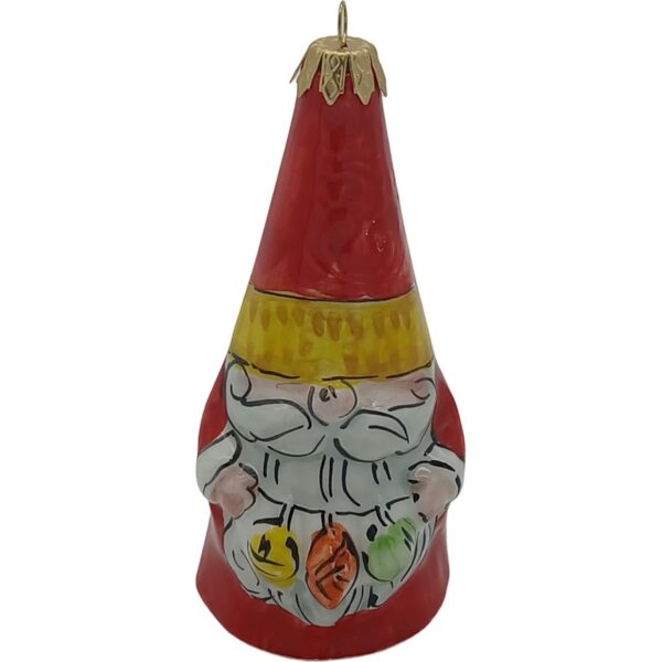 Ceramic bauble Santa 10cm