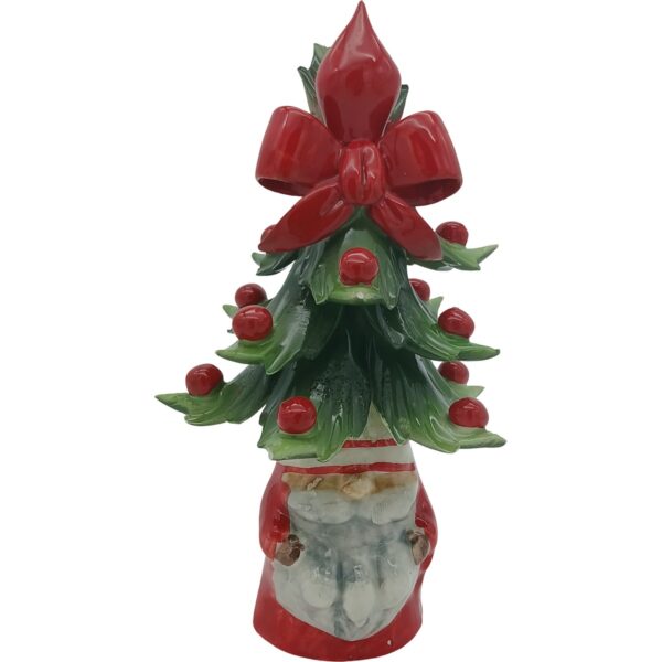 Ceramic Gnome Christmas tree 17cm