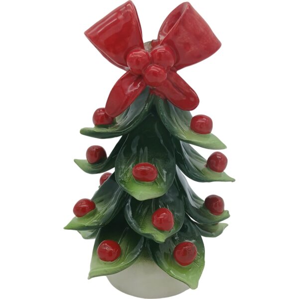 Ceramic Christmas tree green 13cm