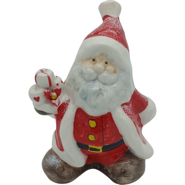 Ceramic Santa Claus with bauble 17cm - C