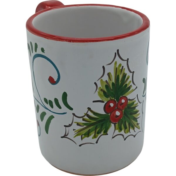 Ceramic mug hand painted 10cm
