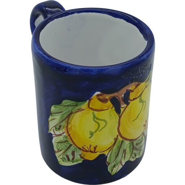 Ceramic mug hand painted 10cm - Blue