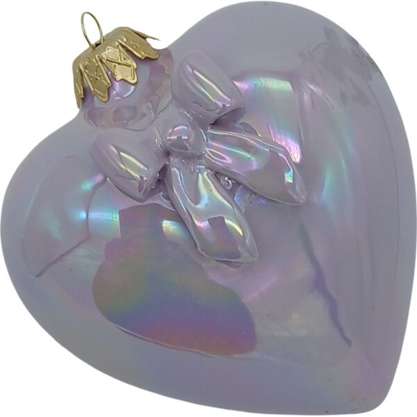 Ceramic bauble 10cm heart