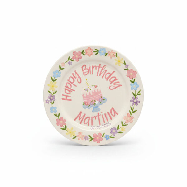 Floral Birthday Plate