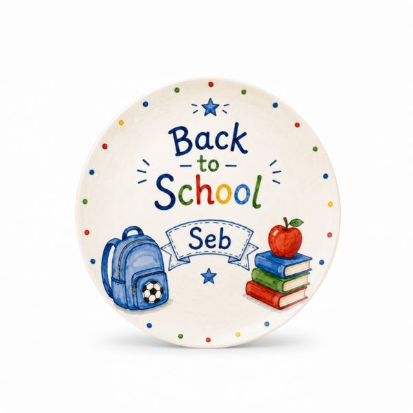 Back to School Backpack Plate